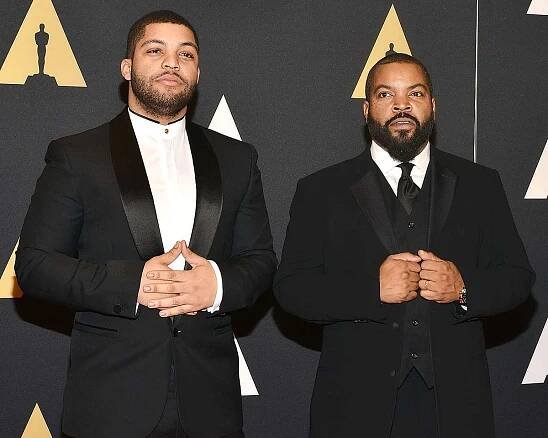 O'Shea Jackson Jr. and Ice Cube attend the 7th annual Governors Awards in L.A. on Nov. 14, 2015