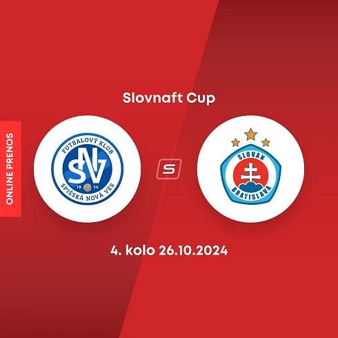 Slovnaft Cup: Slovan Bratislava zdolal Spišskú Novú Ves a postúpil do osemfinále