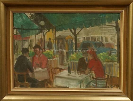 František Turek - V kavárně - Aukční Galerie Platýz