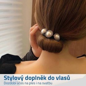 Ohebná spona do vlasů - perly | Darky.cz