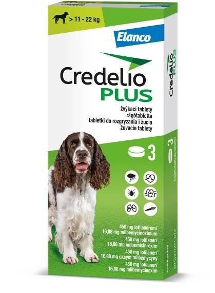 Credelio Plus pre psy 450/16,88mg (>11–22kg)