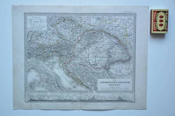 RAKOUSKO-UHERSKO - MAPA MONARCHIE - 1870