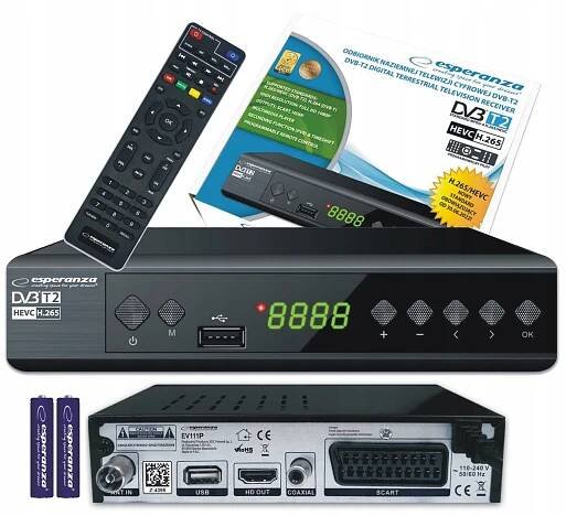 DEKODÉR POZEMNÍHO TV TUNERU FHD DVB-T2 HEVC H.265