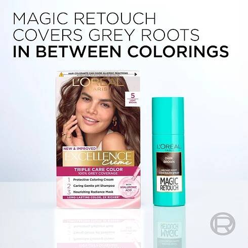L’Oréal Paris Magic Retouch sprej pro okamžité zakrytí odrostů odstín Brown