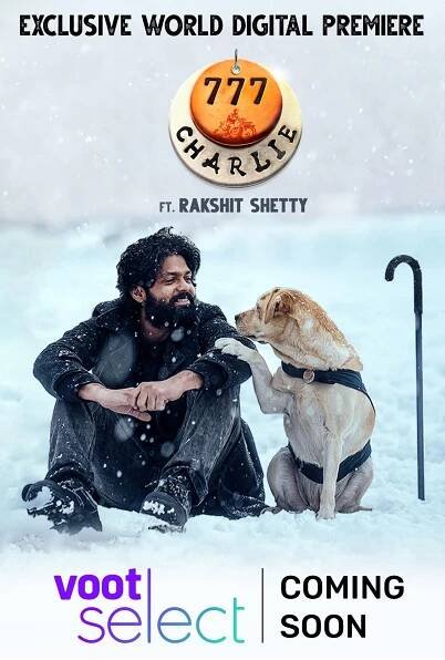 Rakshit Shetty and Charlie in 777 Charlie (2022)