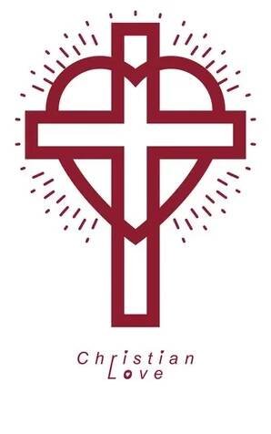 Christliche Liebe konzeptionelles Logo-Illustration