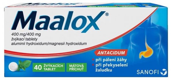 MAALOX 40 žvýkacích tablet