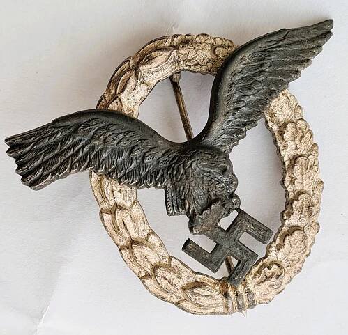 Flugzeugführerabzeichen der Luftwaffe - Pilotní odznak - značen "BSW" | Aukro