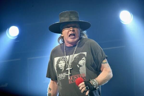 Axl Rose performs during the AC/DC Rock Or Bust Tour at Madison Square Garden on 14 September 14, 2016 in New York City