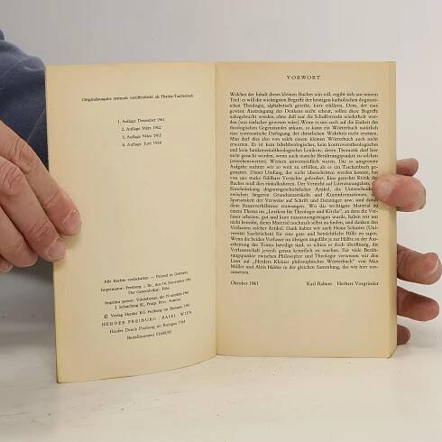 Kleines theologisches Wörterbuch - Karl Rahner, Herbert Vorgrimler - knihobot.cz