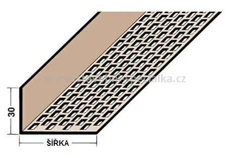 Fasádní větrací profil 30/30 mm PVC - bílý /2,5 m | stavebni-specialka.cz