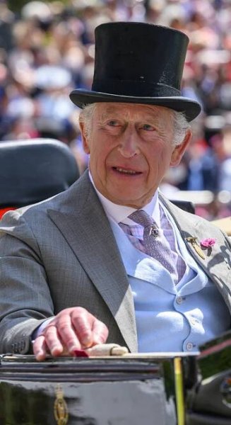 King Charles wearing a top hat