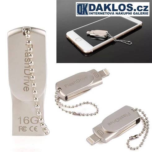 Mini USB Flash disk OTG 16 GB pro IOS iPhone / iPad / iPod - kovová