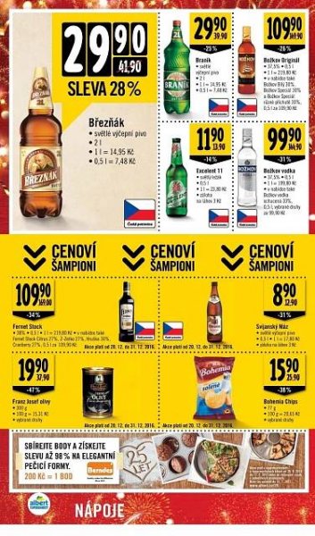 Rum Tuzemský Original Božkov v akci Albert od 27.12.2016