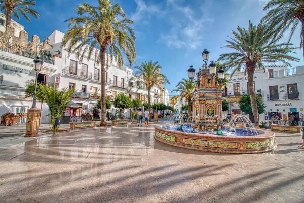 Plaza España in Vejer de la Frontera, Spain.