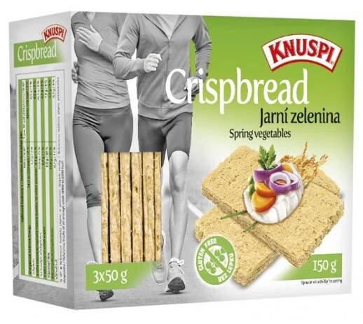 Knuspi Crispbread jarní zelenina 150g - nutiva.cz