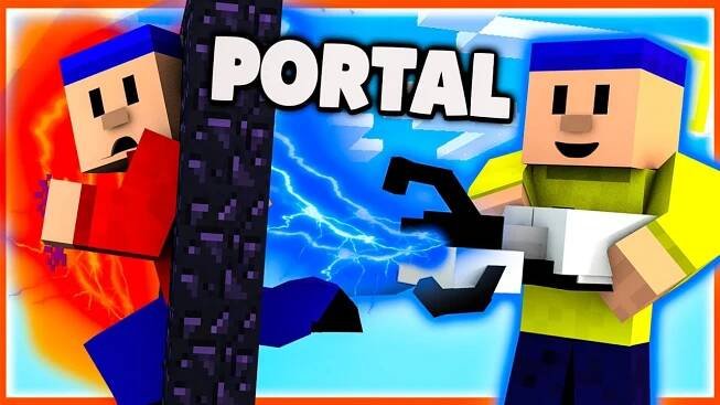 PAT A MAT PORTAL PARODIE v MINECRAFTU