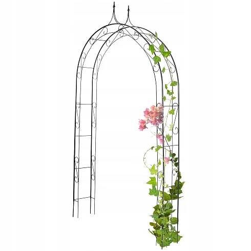 ZAHRADNÍ PERGOLA KOVOVÝ OBLOUK NA KVĚTINY RŮŽE NA RŮŽE POPÍNAVÁ 281 cm PODPORA