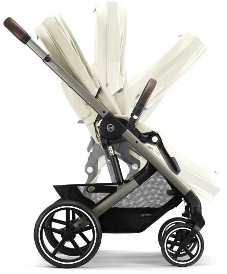 Kočárek CYBEX Balios S Lux + Cot S Lux Seashell Beige Taupe Frame - BabyBoo