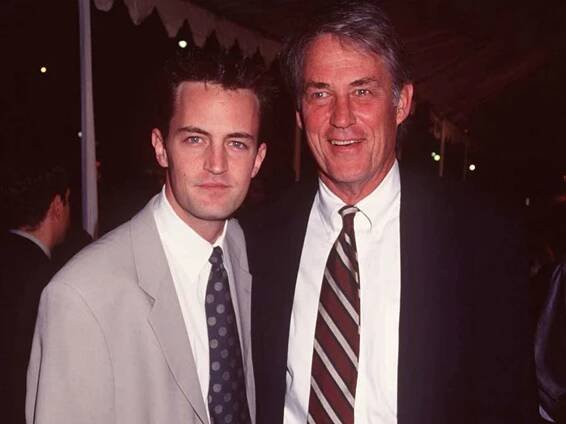 Matthew Perry and John Bennett Perry during "Fools Rush In" Los Angeles Premiere