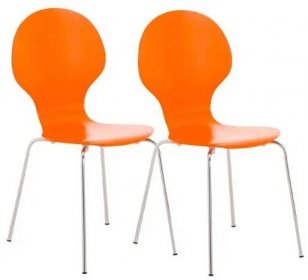 Sada 2 návštěvnických židlí Ariel oranžová