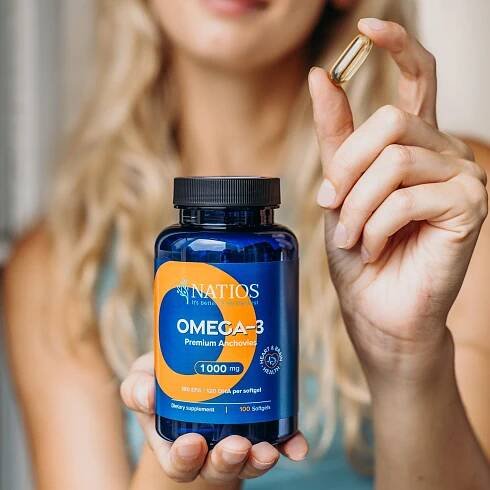 Natios Omega-3 Premium Anchovies 1000 mg 100 kapslí