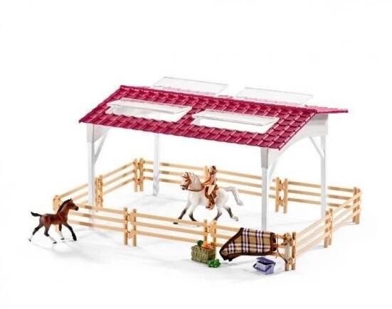 Schleich 42344 Stáj s koňmi a příslušenstvím