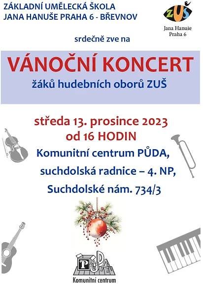 Vánoční koncert žáků ZUŠ Jana Hanuše - Městská část Praha-Suchdol