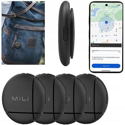4x GPS lokátor LiTag MiLi ANDROID pro batoh na klíče a zavazadla na kolo a obojek