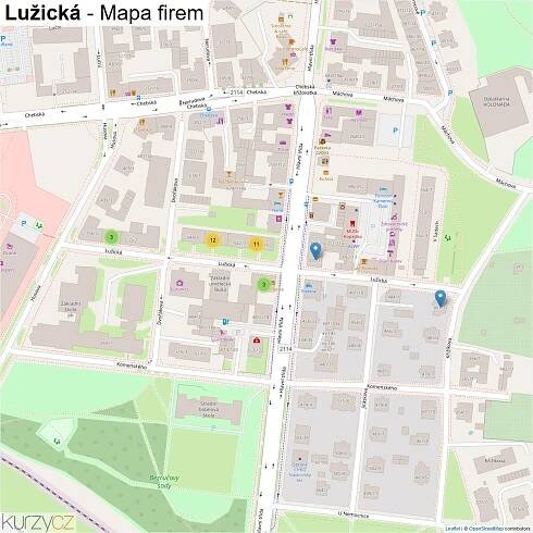 Lužická - mapy | Kurzy.cz