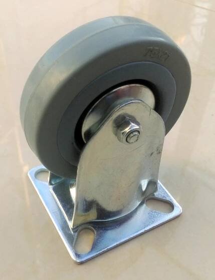 Sada kol 75 mm 4 ks šedé pevné kolečko za 425.00CZK - Allegro