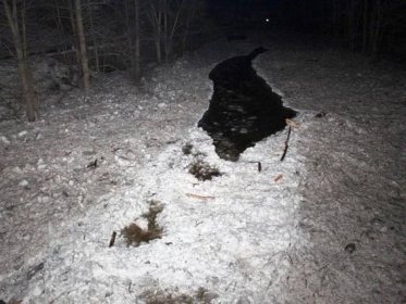 Hasiči museli led v Dolní Sytové odstřelit