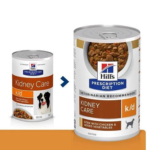 HILL'S PD Prescription Diet Canine k/d kuře (dušené) 354g-konzerva