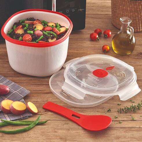 Snips TempoZero nádoba na vaření rýže a zrní 2,7 l, bílá