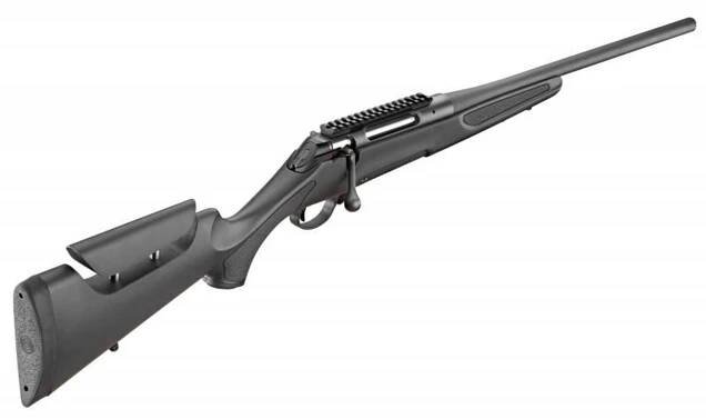 Opakovacia guľovnica HAENEL Jaeger 10 VARMINT SPORTER s nastaviteľnou lícnicou, Picatinny šínou a miestom pre bi-pod, čierna farba, bočný pohľad.
