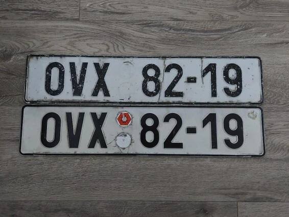 Stará registrační značka SPZ RZ - OVX pár | Aukro