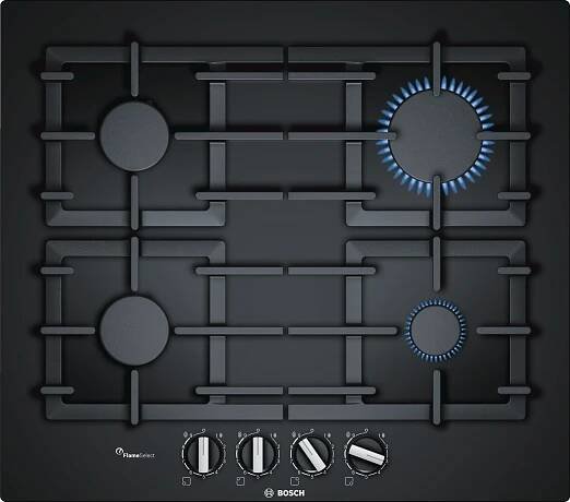Bosch Serie 6 PPP6A6B90 varná deska Černá Vestavěné Plynový 4 zóna/zón