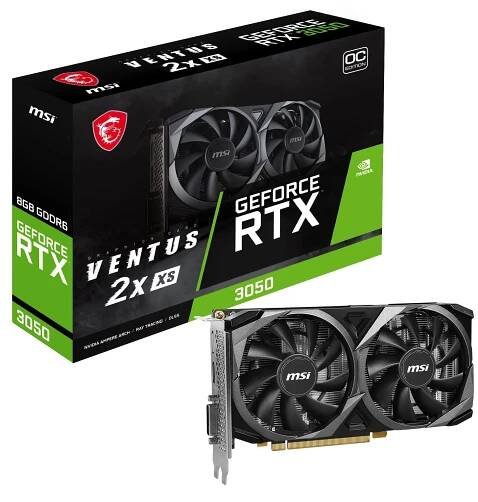 MSI GEFORCE RTX 3050 VENTUS 2X XS 8G OC od 4 481 Kč