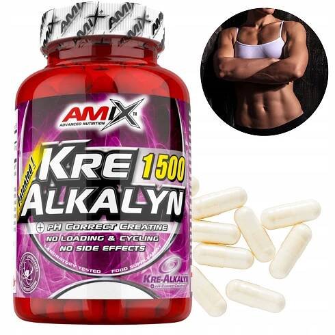 SILNÝ KREATIN KREALKALYN v pufrovaných tabletách Amix Creatine 150 kapslí za 625.00CZK - Allegro