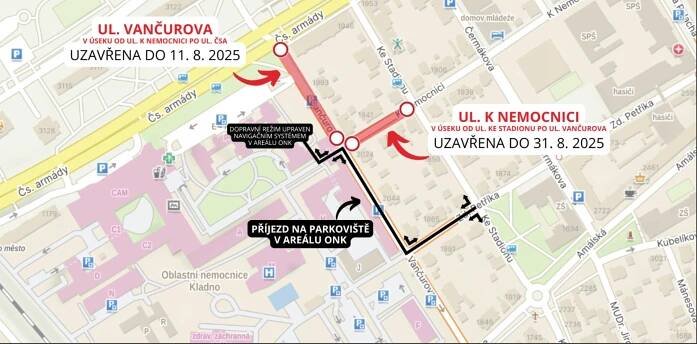 mapa uzavirky