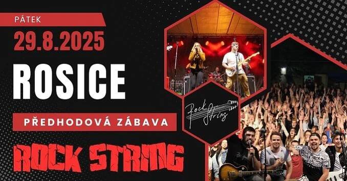 Rock String - Předhodová zábava Rosice, Rosice, pátek 29.8.2025