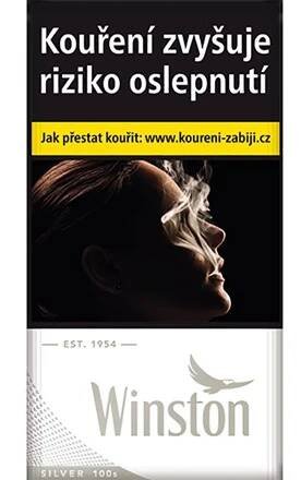 Winston Silver 100 dlouhé tvrdé bal. 10 krab. 20 ks kolek R KC 151 Kč VO cena - Cigarety, Tabák, Nápoje, tabák