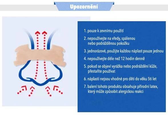 Wellife Náplasti proti chrápání NASAL STRIP, 30 ks