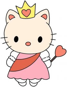 Omalovánka Hello Kitty princezna