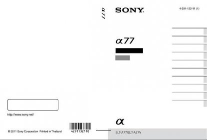 Manuál Sony Alpha A77 návod (242 stránek)