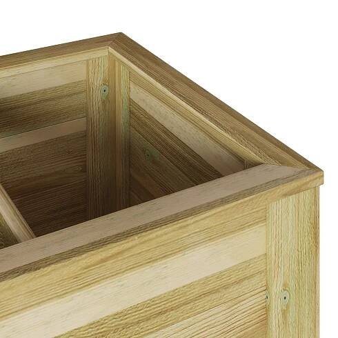 vidaXL Vyvýšený záhon Hnědá 85 x 46 x 96 cm Masivní borové dřevo