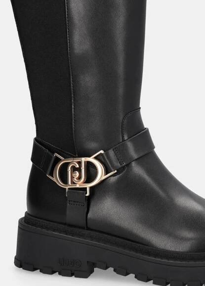 Knee-high leather boots black Liu Jo - medium