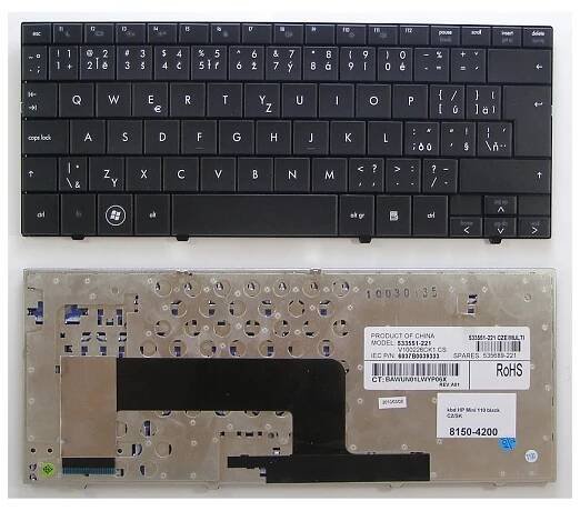 klávesnice HP Mini 110 1000 1100 1101 CQ10 black CZ/SK
