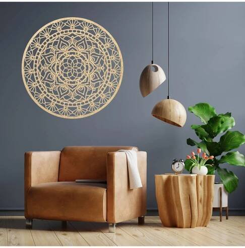 Dřevěná mandala na zeď - Aura Design