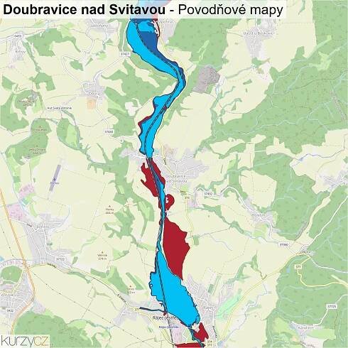 Doubravice nad Svitavou - mapy | Kurzy.cz